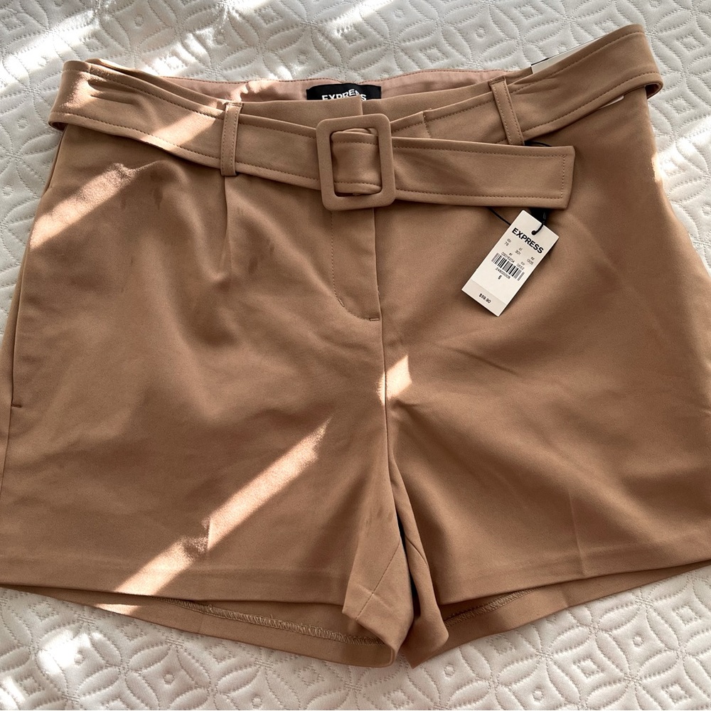 Express High Waisted Belted Short